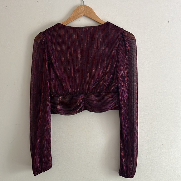 MinkPink Ines Twist Lurex Long Sleeve Top - Picture 9 of 13